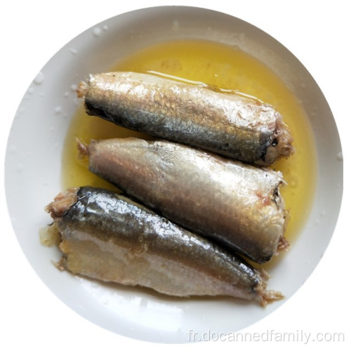 conserve de sardines à l&#39;huile de soja 125g